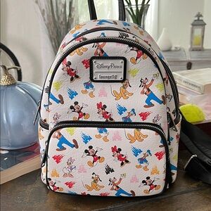 Loungefly Disney Parks Multicolor Character Backpack